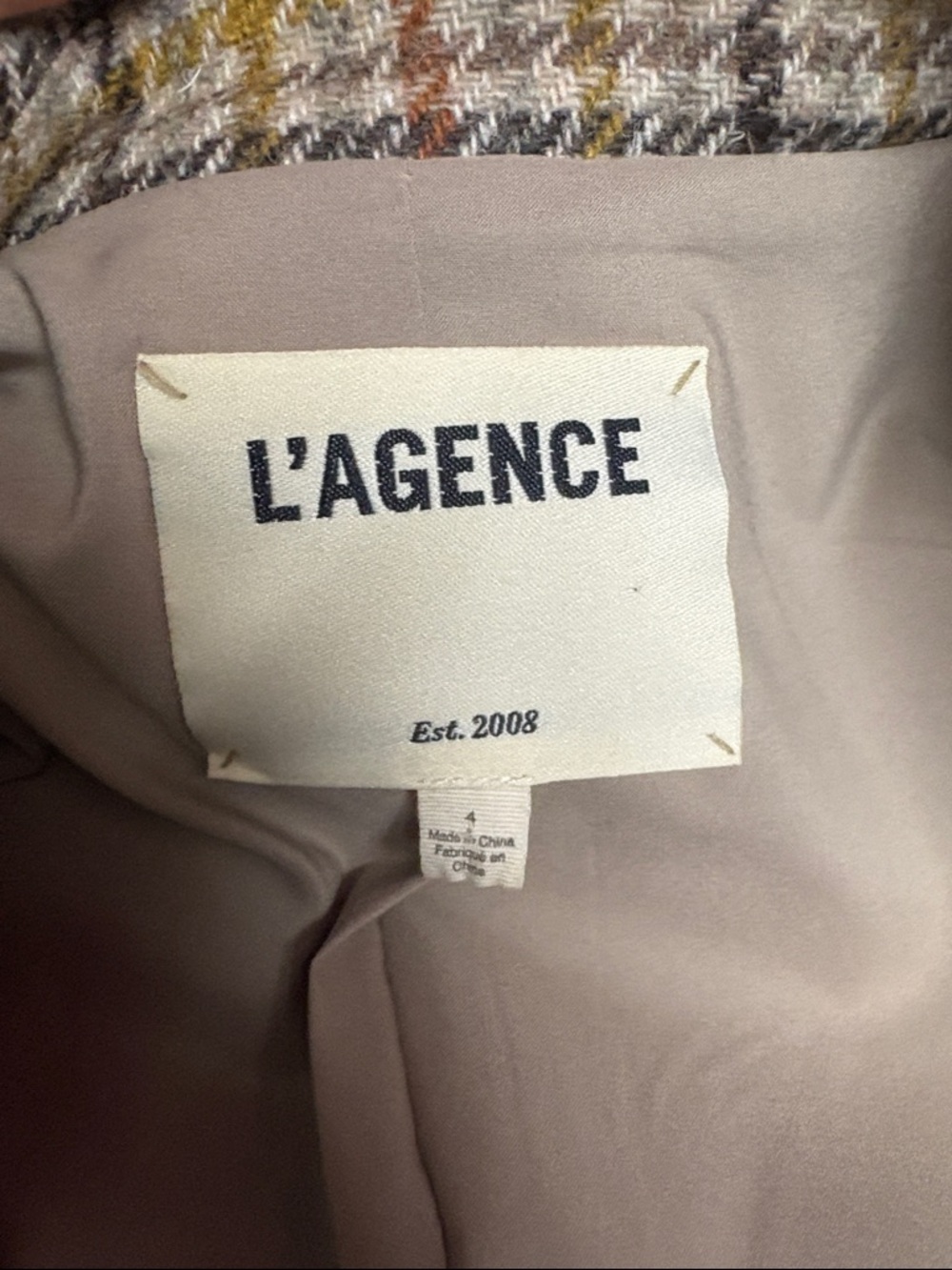 L'AGENCE Multicolor Plaid Double-Breasted Blazer - Picture 11 of 16